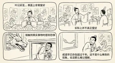 叶公好龙表里不一