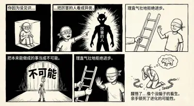 固守己见vs直气壮进步