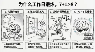 工作日锻炼7加1大于8