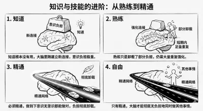 知识技能进阶知道熟练精通自由